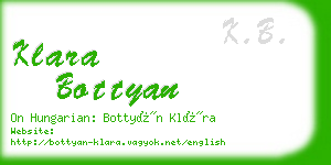 klara bottyan business card